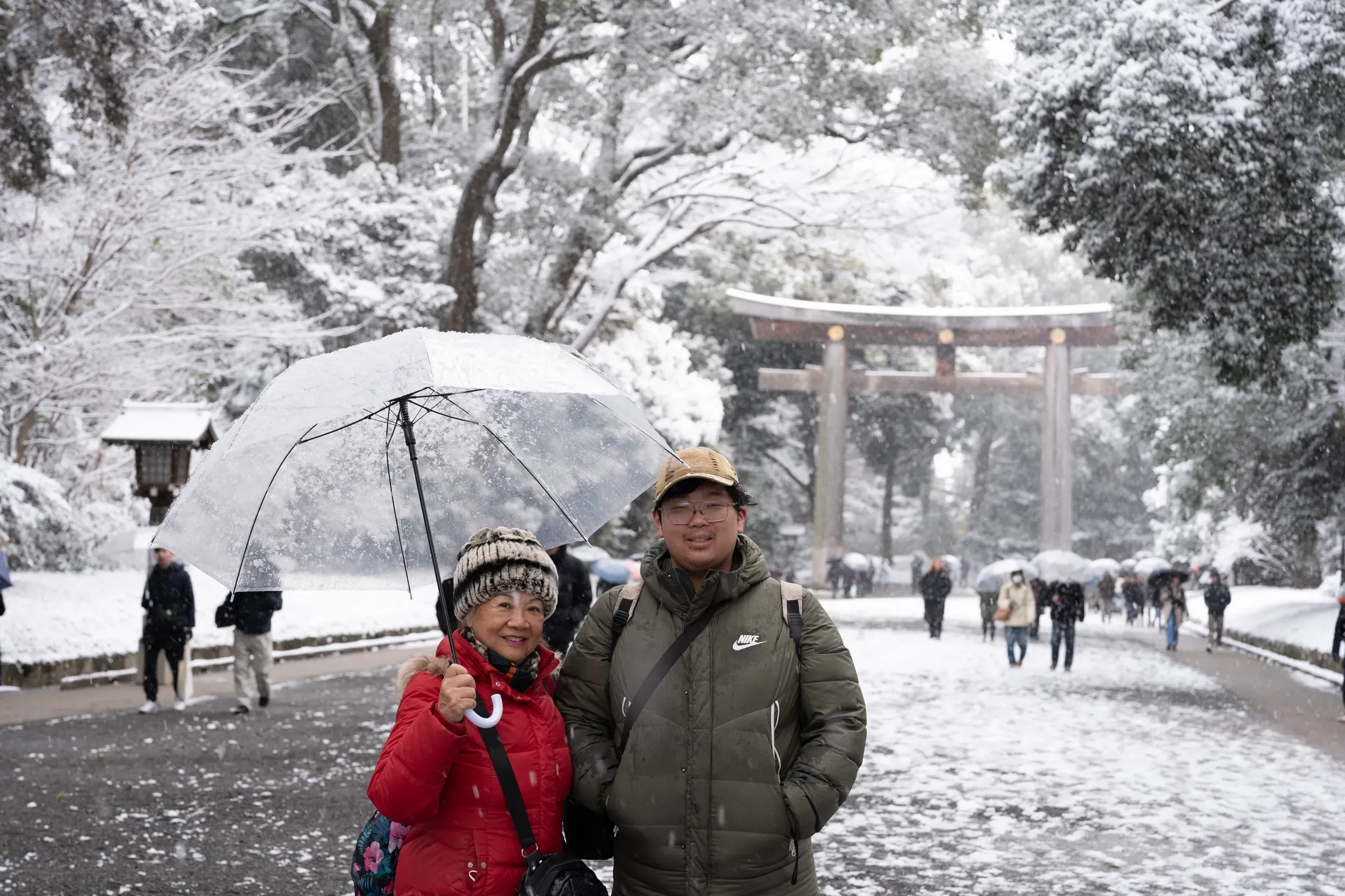 正殿院落里的雪景